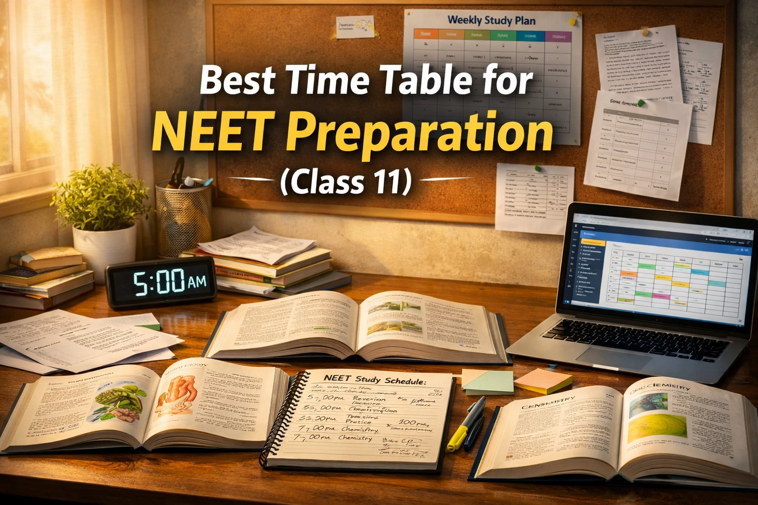 Best Time Table for NEET Preparation for Class 11 Students (2026 Guide)